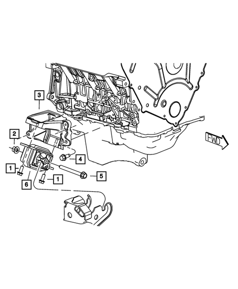 Engine Mounting for 2011 Dodge Nitro #1