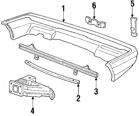 Bumper & Components - Rear for 1985 Honda Civic #0