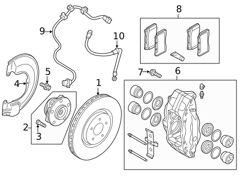 Front Brakes for 2009 Mitsubishi Lancer #1