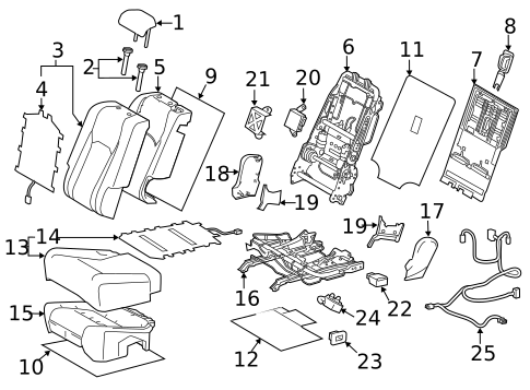Rear Seat Components for 2019 Lexus RX350 #2