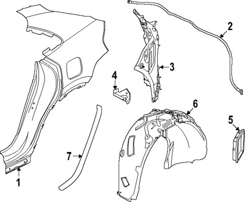 Quarter Panel & Components for 2024 Porsche Macan #0
