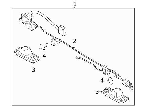 License Lamps for 2022 Hyundai Santa Fe #1