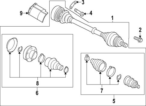 Drive Axles for 2024 Volkswagen Golf R #0