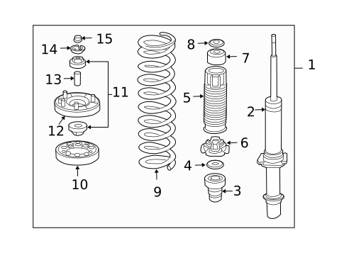 Struts & Components for 2004 Acura TL #1