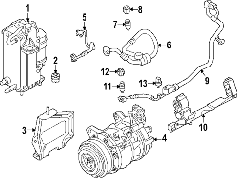 Condenser, Compressor & Lines for 2025 BMW 750e xDrive #0