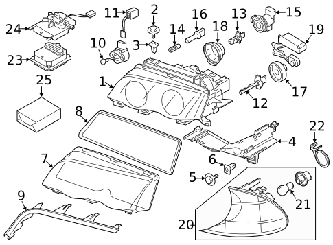 Bulbs - Chassis for 2006 BMW M3 #1