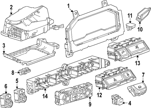 Cluster & Switches for 2025 GMC Sierra 3500 HD #0