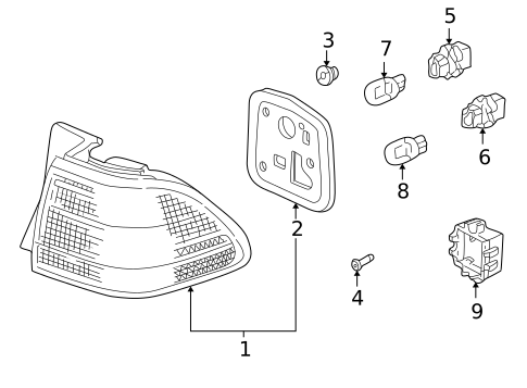 Tail Lamps for 1998 Honda Accord #0
