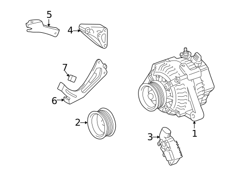Alternator for 1999 Lexus ES300 #1