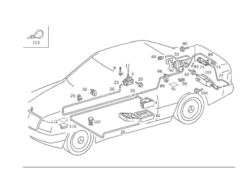 Central Locking System for 1993 Mercedes-Benz 300CE #1