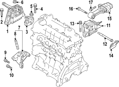 Engine & Trans Mounting for 2023 Kia Niro #0
