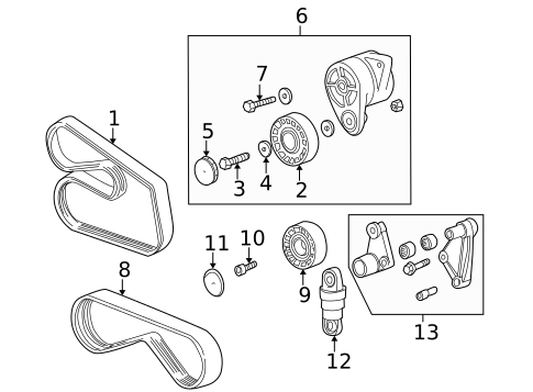 Belts & Pulleys for 1998 BMW Z3 #0
