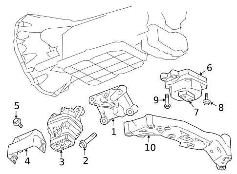 Engine & Trans Mounting for 2009 Chrysler 300 #0