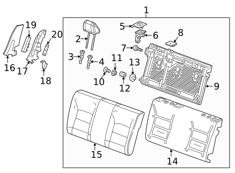 Rear Seat Components for 2018 Chevrolet Cruze #1