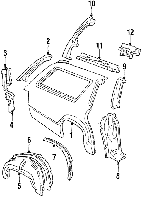 Quarter Panel & Components for 1986 Ford LTD #0