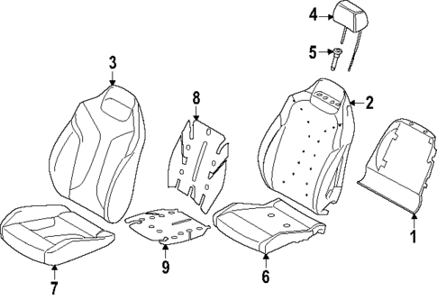 Front Seat Components for 2020 BMW M850i xDrive #5