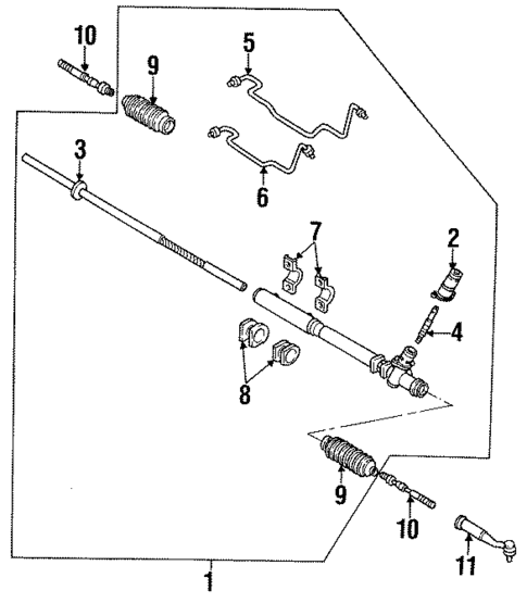 Steering Gear & Linkage for 1993 Mazda 929 #0