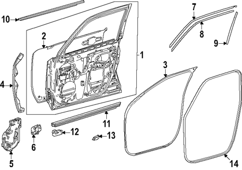 Door & Components for 2024 Lexus GX550 #1