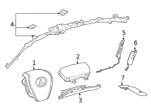 Air Bag Components for 2018 Lexus LS500 #0