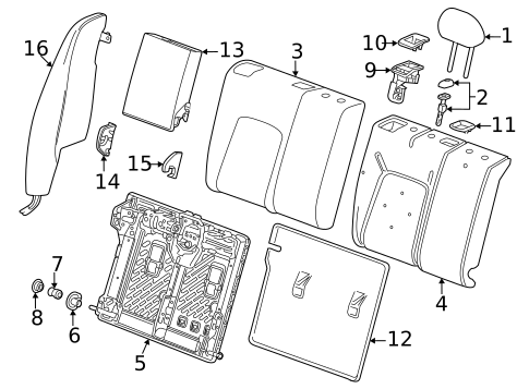 Driver Seat Components for 2022 Chevrolet Silverado 1500 LTD #22