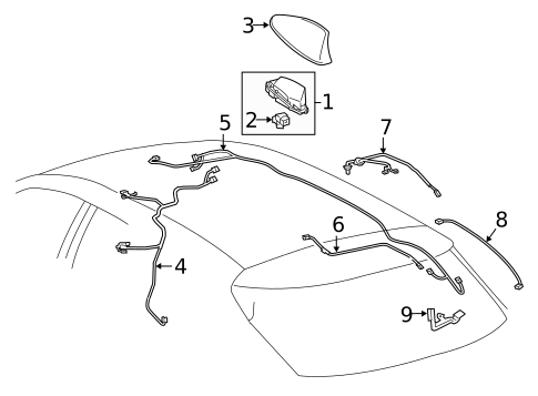 Antenna & Radio for 2018 Lexus RX450hL #0