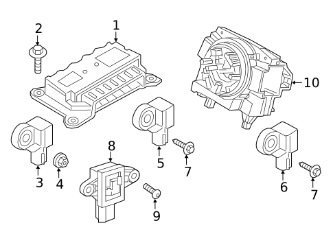Air Bag Components for 2021 Volvo V90 Cross Country #1