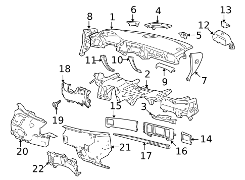 Instrument Panel Components for 2019 Jaguar XJR575 #1