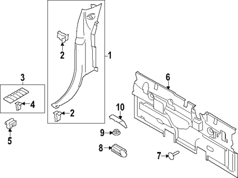 Interior Trim - Cab for 2025 Ford F-150 #2