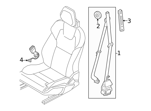 Front Seat Belts for 2017 Volvo V90 Cross Country #1