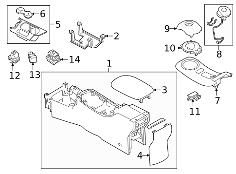 Center Console for 2019 Nissan LEAF #0