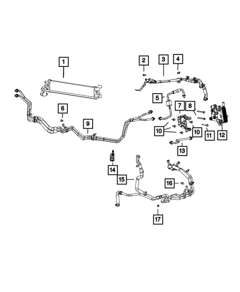 Transmission Oil Cooler and Lines for 2022 Jeep Gladiator #1