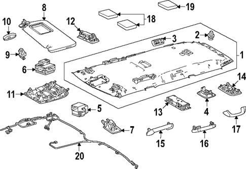 Interior Trim - Roof for 2024 Lexus GX550 #1