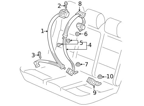Seat Belt for 2020 Volkswagen Golf #1