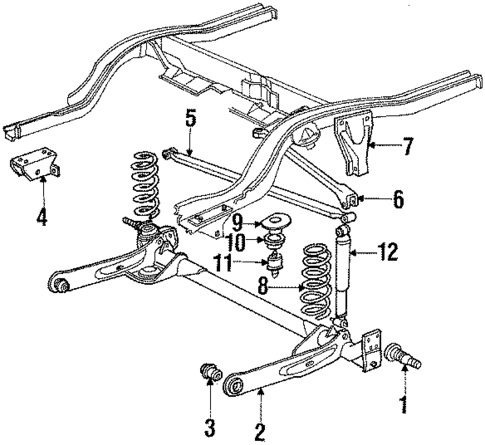Rear Suspension for 1988 Dodge Dynasty #0