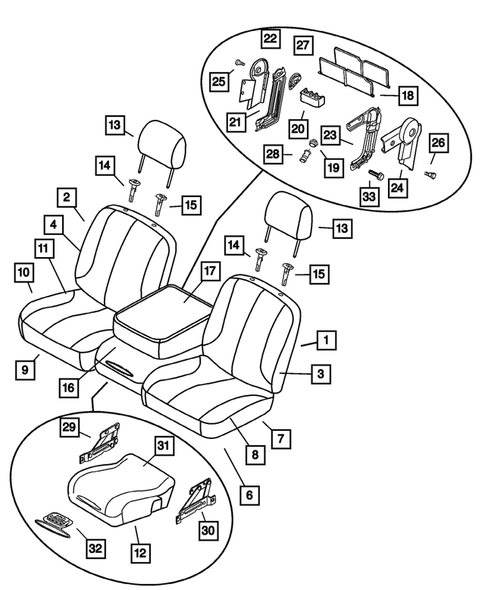 Front Seats and Attaching Parts for 2003 Dodge Ram 2500 #1