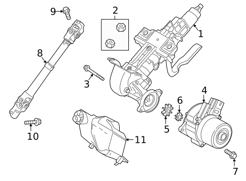 Steering Column Assembly for 2025 Mazda 3 #0