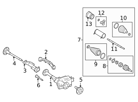 Carrier & Front Axles for 2010 Chevrolet Tahoe #0