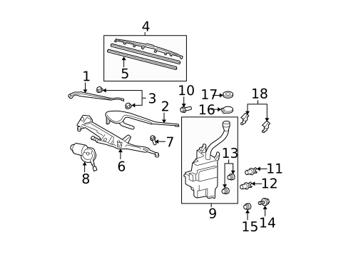 Wiper & Washer Components for 2007 Lexus RX350 #0