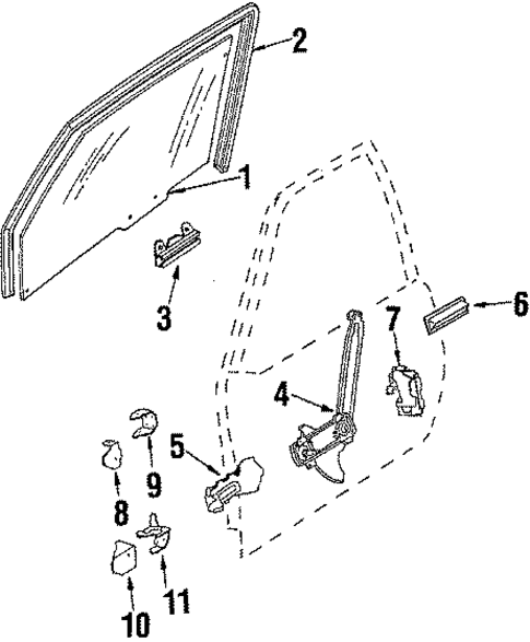 Front Door for 1988 Cadillac Cimarron #0
