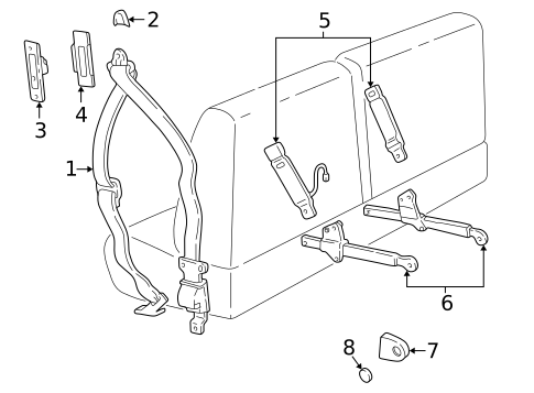 Seat Belt for 2005 Ford Explorer Sport Trac #1