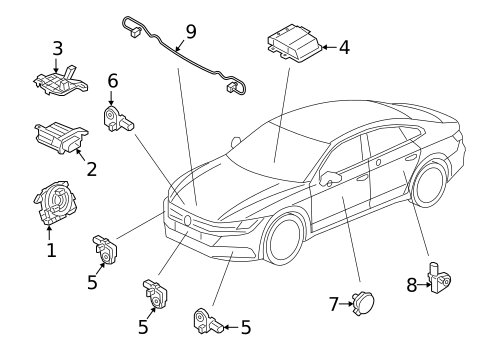 Air Bag Components for 2020 Volkswagen Arteon #1