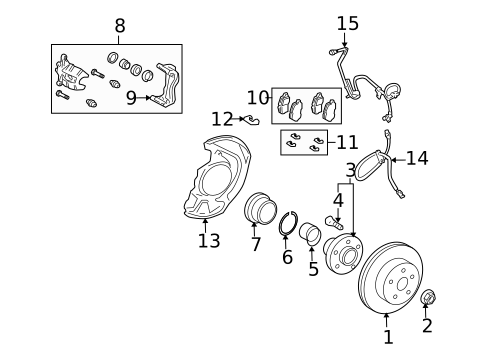 Front Brakes for 2008 Lexus RX400h #0