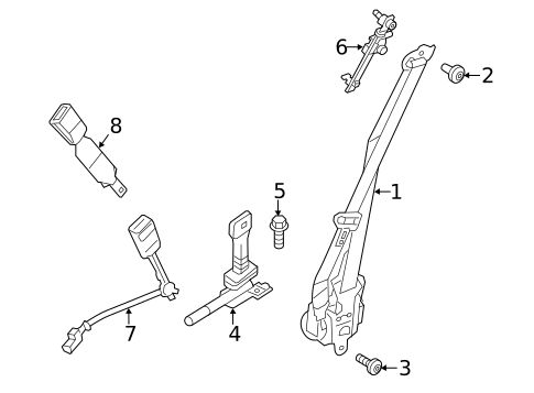 Seat Belt for 2017 Ford Special Service Police Sedan #1
