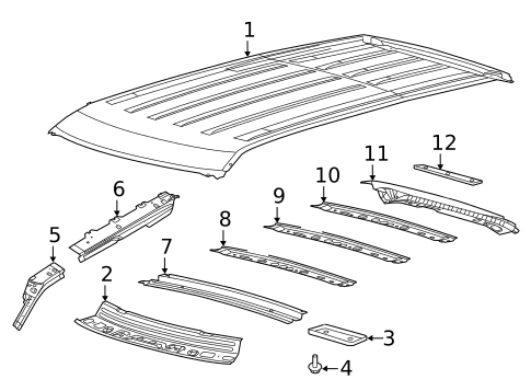 Roof & Components for 2016 Ford Police Interceptor Utility #1