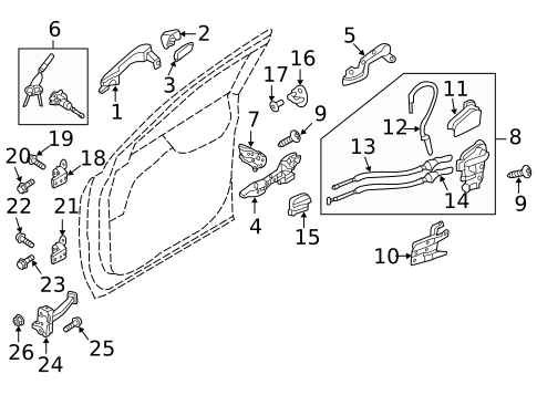 Rear Door for 2017 Hyundai Santa Fe #1
