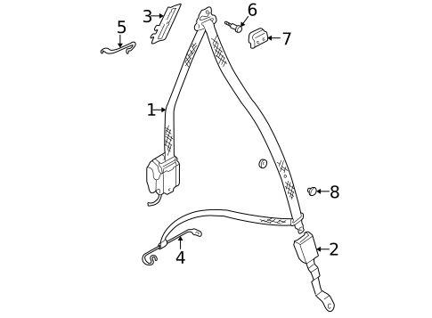 Seat Belt for 2000 Volkswagen Cabrio #0
