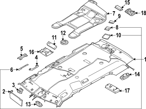 Interior Trim - Roof for 2023 Kia Carnival #0