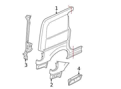 Side Panel & Components for 2017 Nissan NV200 #0