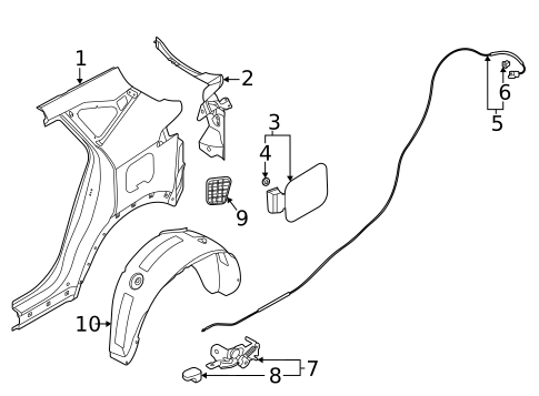 Quarter Panel & Components for 2022 Kia Seltos #0