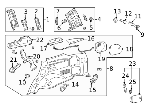 Interior Trim - Quarter Panels for 2016 Lexus LX570 #0